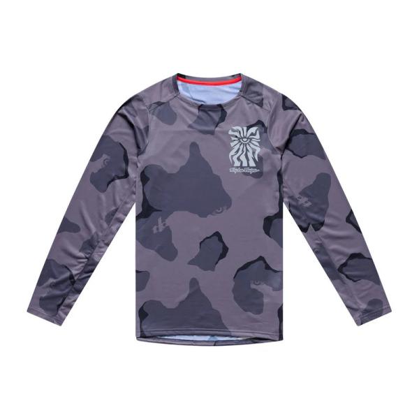 Джърси за колоездене с дълъг ръкав Troy Lee Designs Skyline Pro Flow Camo Carbon