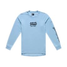 Тениска за колоездене с дълъг ръкав Troy Lee Designs Ruckus Ride Waves Dawn Blue
