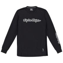 Тениска за колоездене с дълъг ръкав Troy Lee Designs Skyline Ride Signature черна
