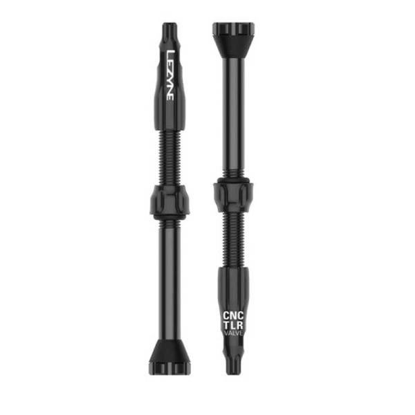 Вентили за Безкамерни Гуми Lezyne CNC TLR VALVE 60 mm черен