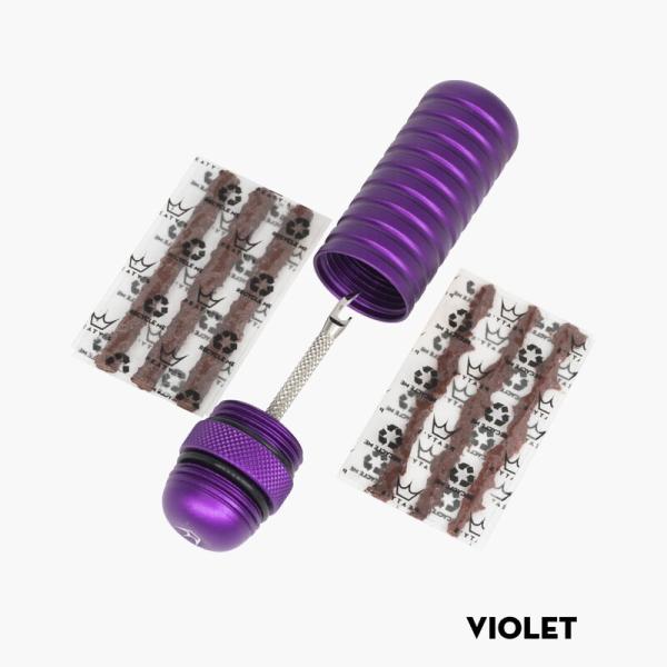 Ремонтен комплект за гуми Peaty's Holeshot Tubeless Puncture Plugger Kit (виолетов)