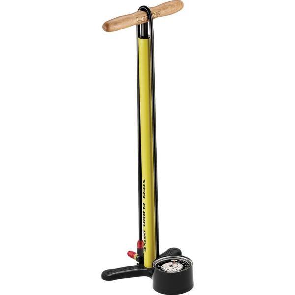 Помпа за велосипед Lezyne Steel Floor Drive 3.5 (жълта)