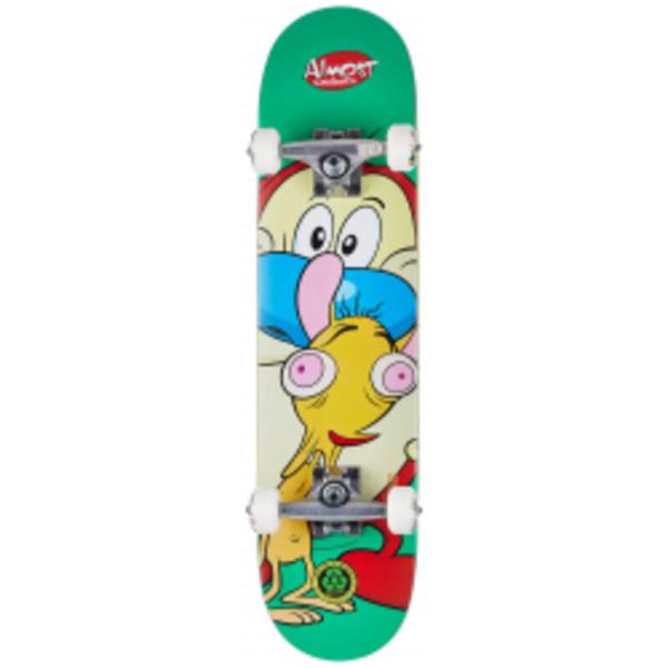 Скейтборд ALMOST Ren & Stimpy On My Back Resin Soft Wheel зелен 7