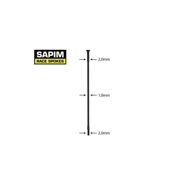 Спици SAPIM Race 306mm Черни (без нипели)