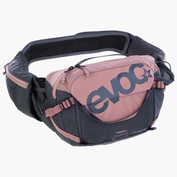 Раница EVOC Hip Pack Pro 3L + 1.5L хидратиращ балон - Dusty розов / Carbon