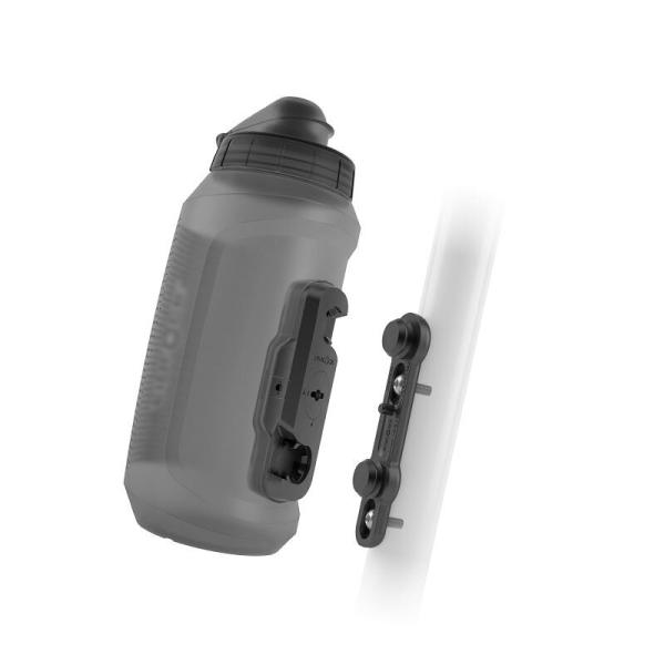 Бутилка за вода FIDLOCK Twist 750 Compact + велосипед Base (димно сива)