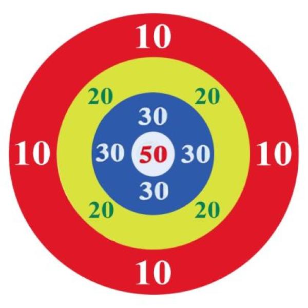 Игра за хвърляне в цел MAXIMA комплект платно 150х150 см и пет топки