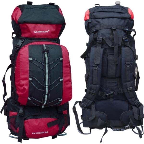 Туристическа раница Outlander 80L 2 в 1 Червена