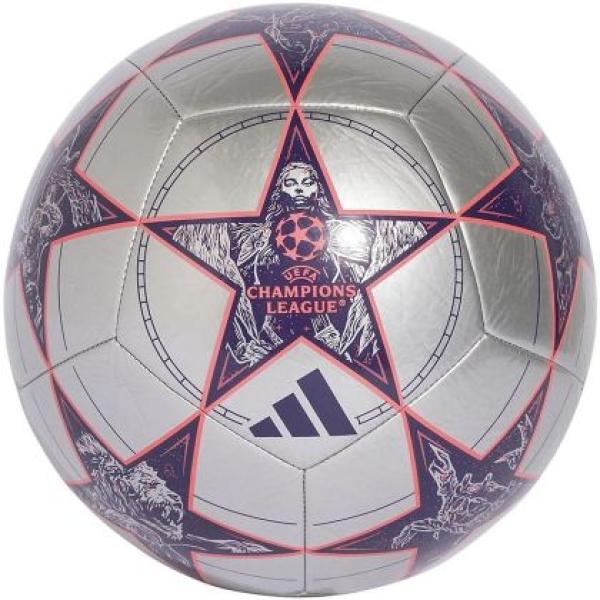 Футболна топка ADIDAS UCL Club 2025/2026 League Stage Размер 5 - Сив с лилав