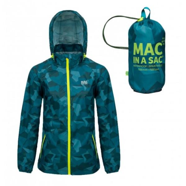 Водоустойчиво Яке Mac in a Sac Origin 2 Edition, Тюркоаз Камуфлаж