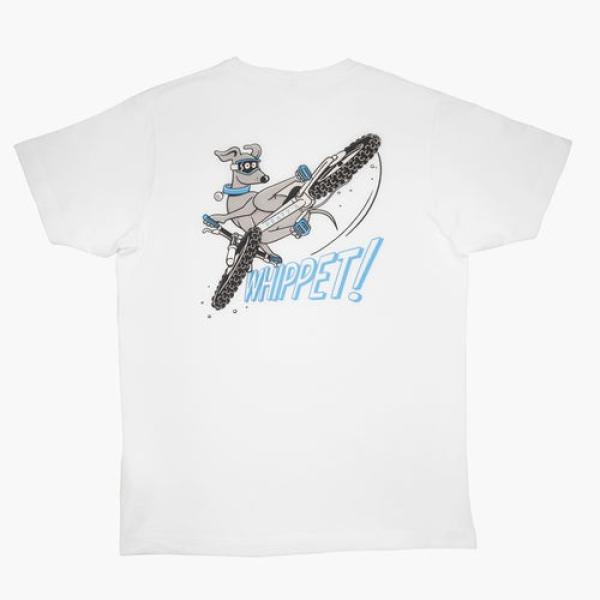 Тениска Peaty's Ride Wear RideWear - Whippet/бял - S