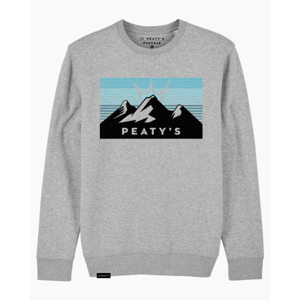 Суичър Peaty's AW24 PubWear - 3 Peaks Sunrise/Heather сив