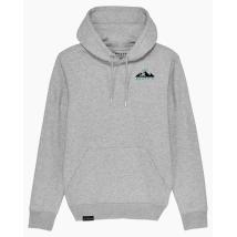 Суичър с качулка Peaty's AW24 PubWear - 3 Peaks Sunrise/Heather сив