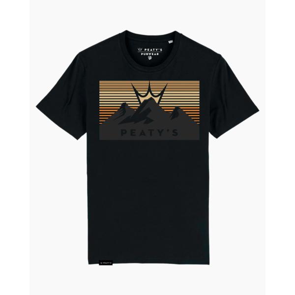 Тениска Peaty's AW24 PubWear - Three Peaks Sunset/черен