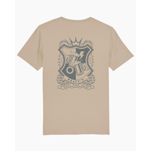 Тениска Peaty's AW24 PubWear - Bikes & Beers Crest/Desert Dust
