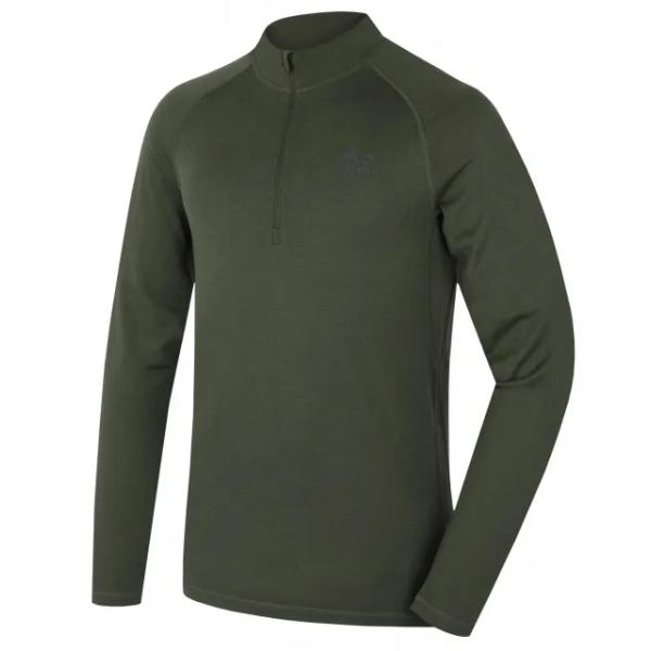 Мъжко мериносово термо бельо Merow zip M зелен