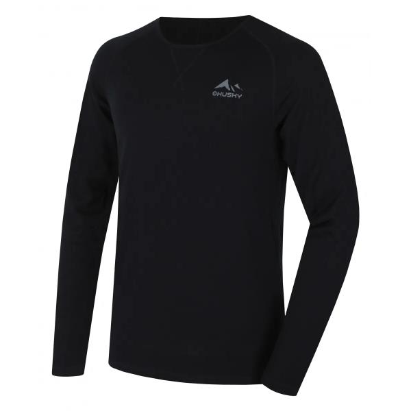 Мъжка термо блуза от 100% Merino вълна HUSKY Merow M - Черна