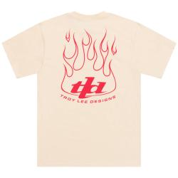 Тениска мъжка Troy Lee Designs Torched винтидж бяла