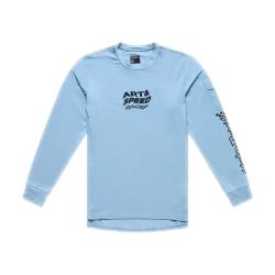 Тениска за колоездене с дълъг ръкав Troy Lee Designs Ruckus Ride Waves Dawn Blue