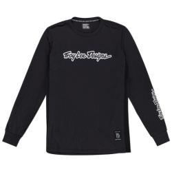 Тениска за колоездене с дълъг ръкав Troy Lee Designs Skyline Ride Signature черна