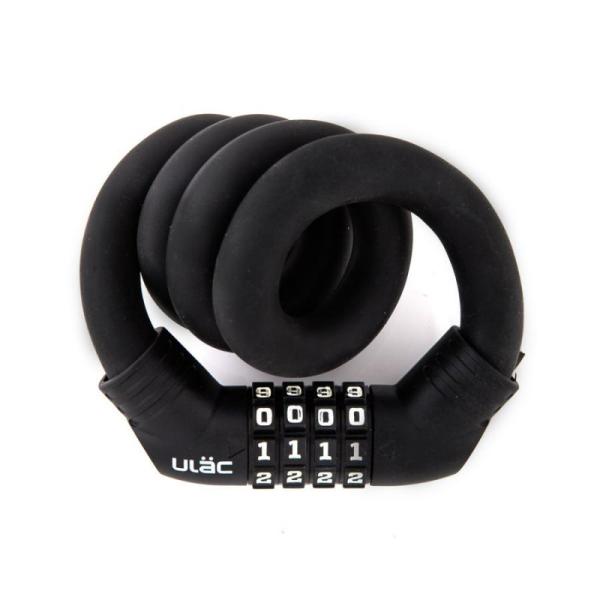 Велоключалка с кабел спирала Ulac 1970 черен с шифър
