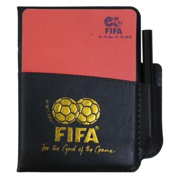 Съдийски картони FIFA с бележник молив и кожен калъф