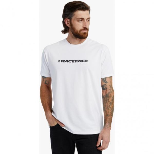 Тениска RACE FACE Classic Logo Short Sleeve тениска, бял