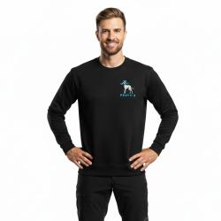 Ежедневна блуза Peaty's Pub Wear Crew Whippet Унисекс - Черна