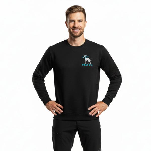 Ежедневна блуза Peaty's Pub Wear Crew Whippet Унисекс - Черна