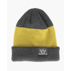Зимна шапка Peaty's Pub AW23 PubWear Merino Beanie - сив / Sour лайм