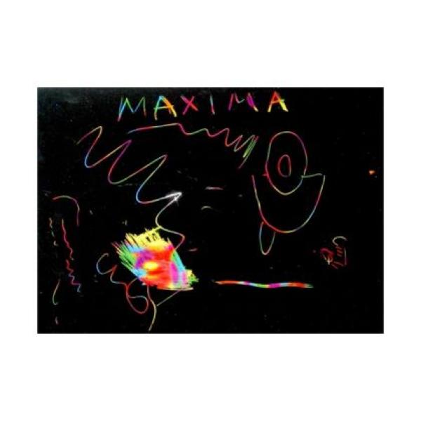 Скреч хартия на цветна основа MAXIMA, 18.5х25.5 см, 220 г/кв.м., Комплект 10 листа