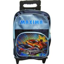 Раница на колелца 42х30х25 см с подарък ученически пособия