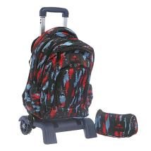 Ученическа раница с количка и несесер Glossy Bird, размери 30х44х27 см