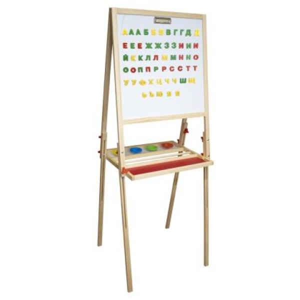 Дъска на стойка MAXIMA Магнитна Бяла и Зелена 49x47 см с 55 букви