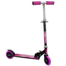Сгъваема тротинетка с 2 колела Черен с розов за деца