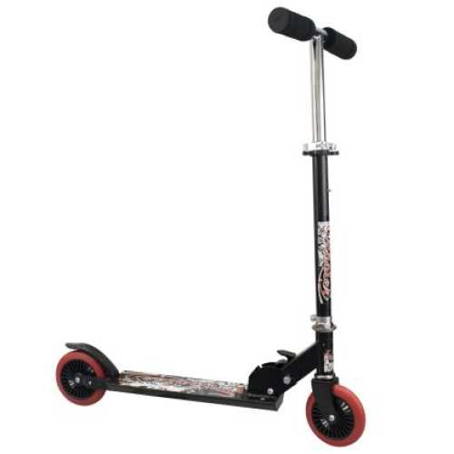 Сгъваема Тротинетка с 2 Колела Черна Алуминий