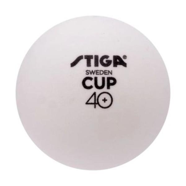 Топче за тенис на маса STIGA Cup 40+ Бяло ABS