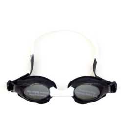 Очила за плуване CONQUEST Детски Черен с бял, UV защита