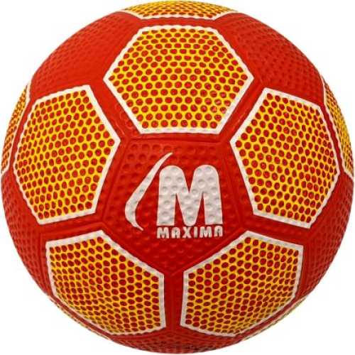 Футболна топка MAXIMA, Размер 5, Гумена, Червено с оранжево