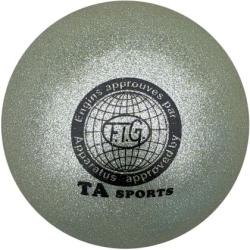 Топка за художествена гимнастика MAXIMA с брокат, Сива