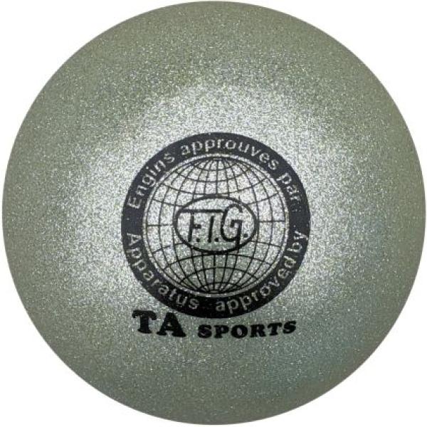 Топка за художествена гимнастика MAXIMA с брокат, Сива