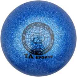 Топка за художествена гимнастика MAXIMA С брокатен ефект Синя 18-20 см PVC