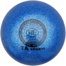 Топка за художествена гимнастика MAXIMA 15-16 см синя с брокатен ефект