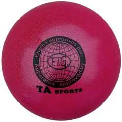 Топка за художествена гимнастика MAXIMA 15-16 см Цикламена с брокатен ефект