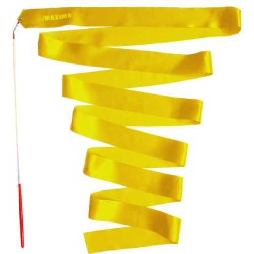 Лента за художествена гимнастика MAXIMA 6m Жълта