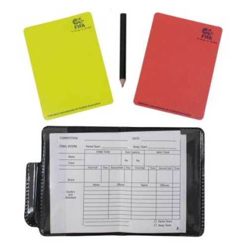 Съдийски картони с бележник и молив FIFA