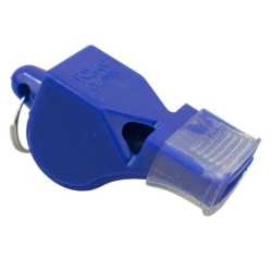 Свирка реферска FOX 40, С връзка и силиконов мундщук, Син