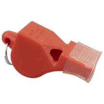 Свирка реферска FOX 40, С връзка и силиконов мундщук, Червен