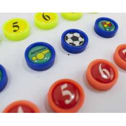 Магнити MAXIMA за треньорска дъска по футбол Ф2 см - Комплект 26 броя