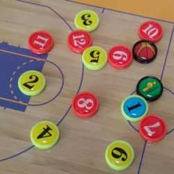 Магнити за треньорска дъска по баскетбол Maxima, Ф2 см, Комплект 14 броя